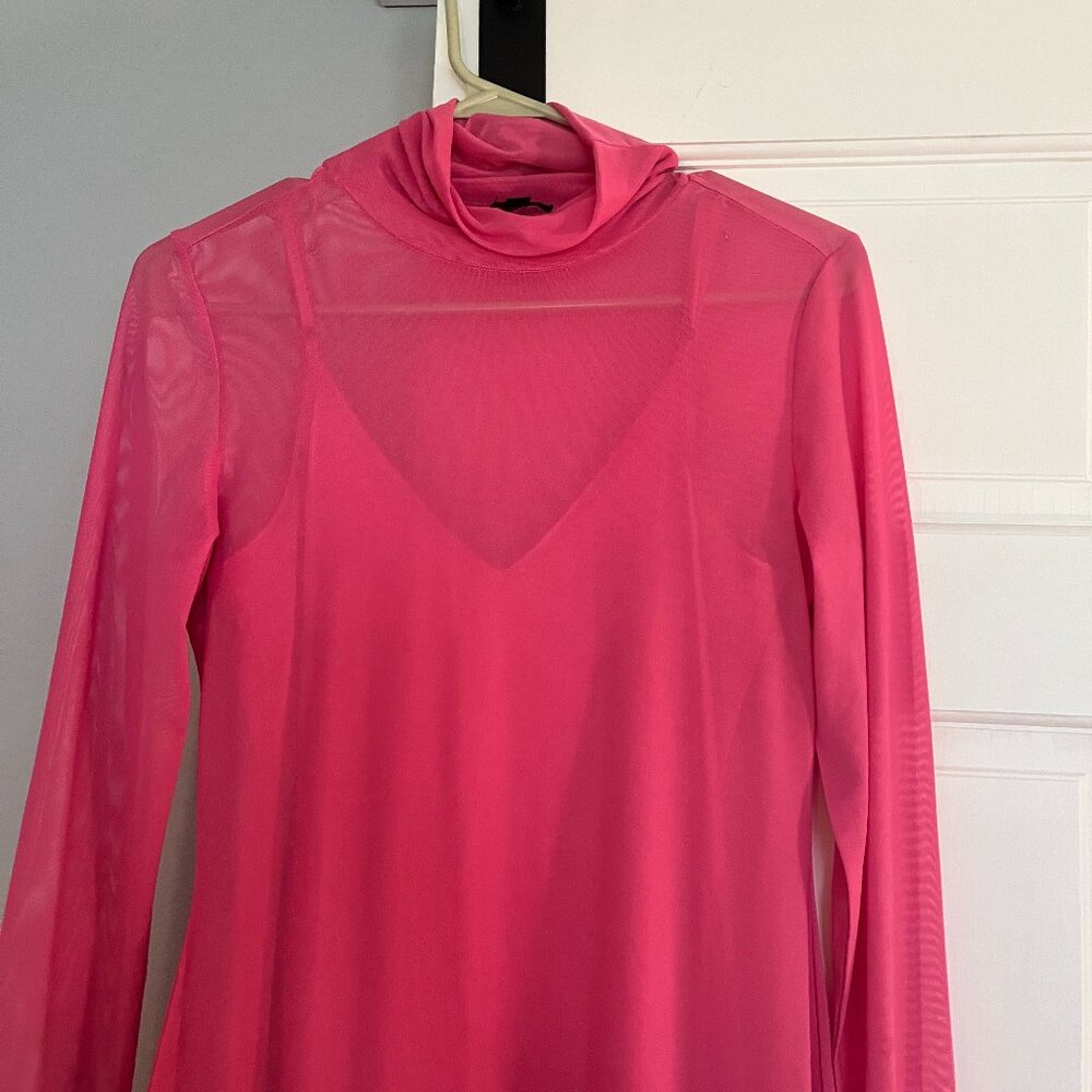AFRM Mesh Pink Cocktail Dress